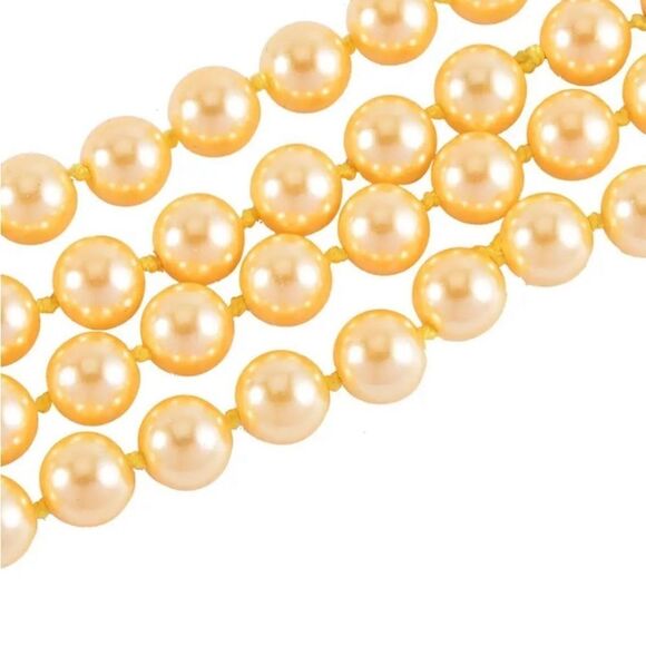 Golden Shell Pearl Endless Necklace 100” - Picture 10 of 12